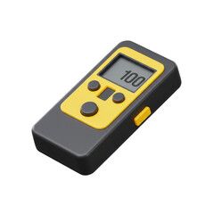 Compact Digital Measuring Device with Yellow and Grey Color Scheme and Numeric Display