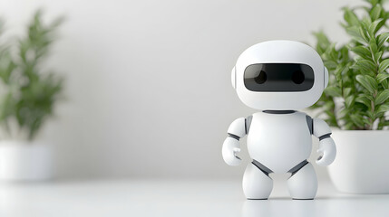 White Robot in Minimalist Setting