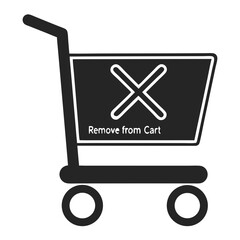 Remove from Cart Icon Web Vector Illustration Design