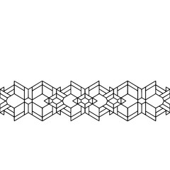 Geometric Line Art Border: Abstract Graphic, Minimalist Design