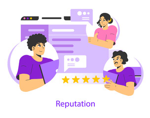 Delegation. Flat Vector Illustration