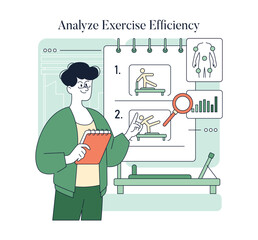 Pilates. Flat Vector Illustration