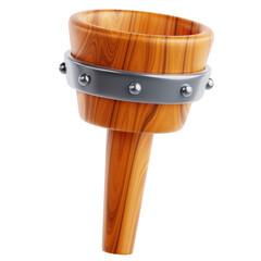 3D icon of a Pirate Wooden Leg featuring classic pirate elements. This stylized and cartoonish 3d illustration is perfect for games, mobile apps, etc. Isolated on a transparent background.