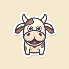 Cute Cartoon Cow Illustration