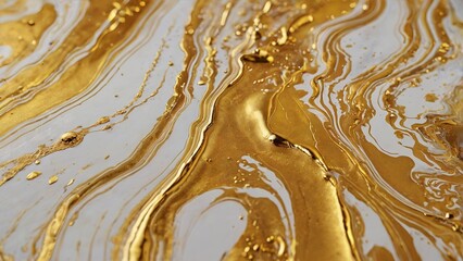 Golden waves texture liquid art wallpaper