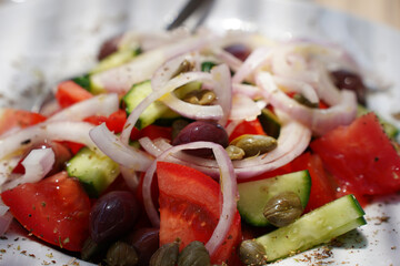 Salad green healthy meal at restaurant fast food
