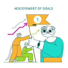 Business Cat. Flat Vector Illustration