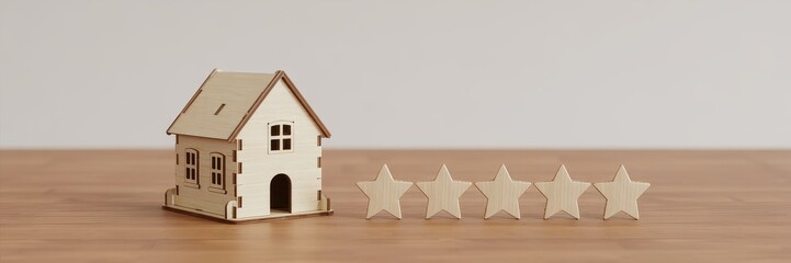 High-quality housing evaluation demonstrated by stars.