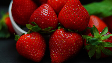 strawberries red fresh spring healthy fruit

