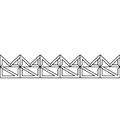 Geometric Black Border Ornament on White: Modern Minimalist Design