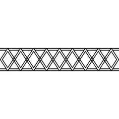 Geometric Diamond Border Design on Cream Background