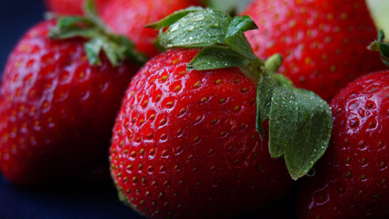 strawberries red fresh spring healthy fruit
