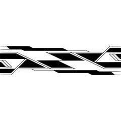 Futuristic Black and White Geometric Design on Gradiant Background