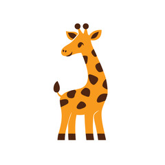 Fototapeta premium Happy Cartoon Giraffe for Children's Books, Educational Materials, or Playful Designs