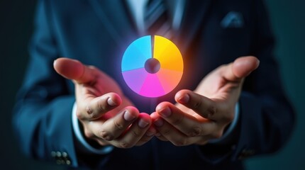 Business suit professional analyzing growth charts corporate office image dimly lit creative concept