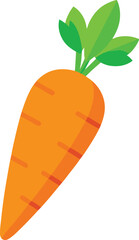 Vibrant Cartoon Carrot Isolated Vector Illustration On Transparent Background