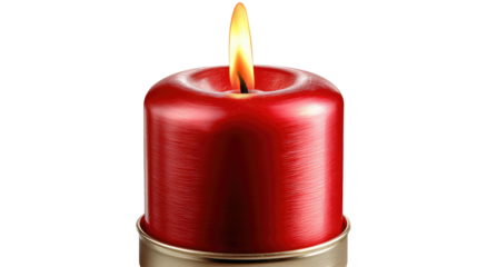 Red Candle Flame: A close-up photograph of a single red pillar candle with a vibrant flame.  The warm glow of the flame evokes a sense of peace, comfort, and hope. The red candle is a symbol of love.