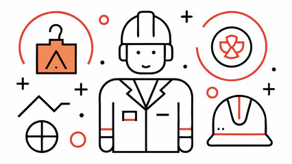 Safety at the workplace depicted through editable line icons suitable for promoting occupational health regulations job safety tips and secure work environments
