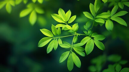 Vibrant green leaves of a healthy plant.