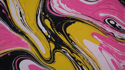 Abstract colorful backdrop design with swirling blue liquid texture and artistic paint flow