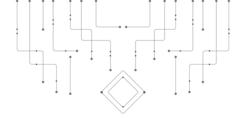 Illustration Vector design Network technology and Connection concept. Abstract digital background. Technology background with crossed lines and dots. High-tech global network connection concept.