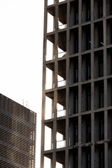 Fototapeta premium Modern Concrete Tower Facade in Hong Kong