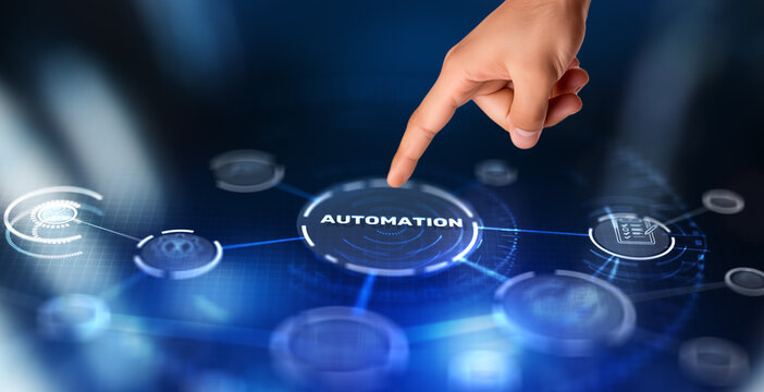 Automation 3D icon. Business industrial process workflow optimisation