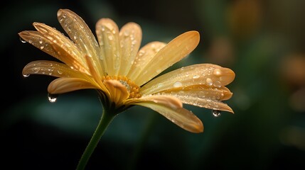 Dewy, golden flower