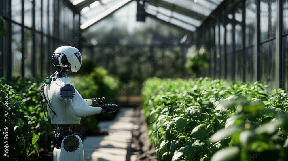 Poster intelligent robotic assistant monitoring automated farming processes in a high-tech greenhouse optim