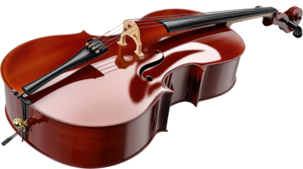 The Resonant Cello: A classical stringed instrument, its polished wooden body gleams, showcasing the beauty of music and the soul of sound.