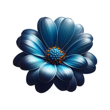 blue flower isolated on white clip art preview