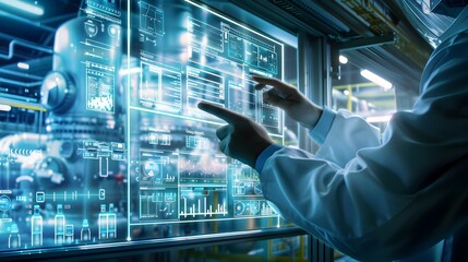 Close-Up of Engineer Operating SCADA System Monitoring Real-Time Data in Factory – Industrial Automation and Technology Management Concept