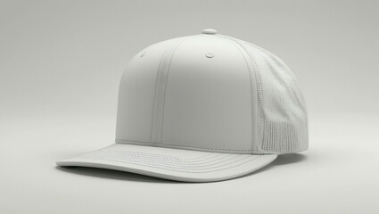 Fototapeta premium Blank White Baseball Cap Mockup