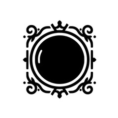 Elegant Black & White Vintage Ornamental Frame Logo Design