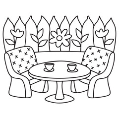 Cozy space coloring pages, bold and easy coloring pages, space coloring page, line art, victor illustration, black & white design, bold & easy coloring book, background