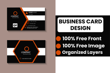 Corporate business Card Template Geometric shape  Colorful concepts print design organized layout.