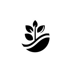 Minimalist Plant Logo: Organic, Eco-Friendly, Sustainable, Modern Design