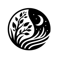 Yin Yang Nature: Day & Night Tree Design