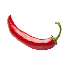 Fresh red habanero pepper isolated on white background food photography minimalist style close-up view culinary concept