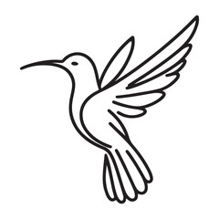 Elegant Hummingbird Vector Illustration a Nature Inspired Design Element