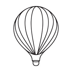 Simple hot air balloon vector illustration for travel and adventure