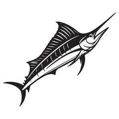 Marlin Fish Vector Illustration for Sporting Goods and Fishing Gear