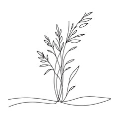 Simple grass vector drawing illustration nature artwork collection