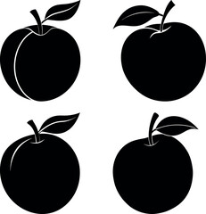 peach vector silhouette illustration