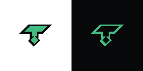 Letter T for Tech Company Logo Design