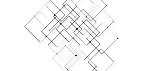 Digital geometric abstraction with lines and points.  Geometric background in white shades. Prison bars. Geometric vector pattern, repeating thin linear square diamond shape and rectangle.