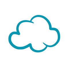 Obraz premium Handdrawn cloud vector illustration