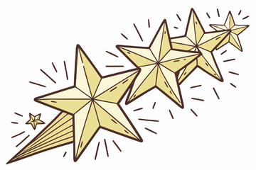 Stylish Cluster of Gold Stars