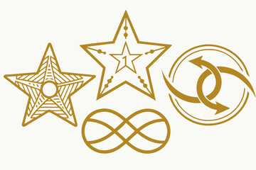 Three Part Combined Star Icons