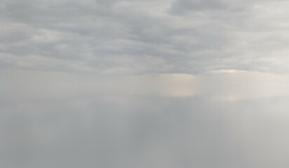 Sky full of clouds, high angle view, scenery, view, nature, landscape, 3d illustration